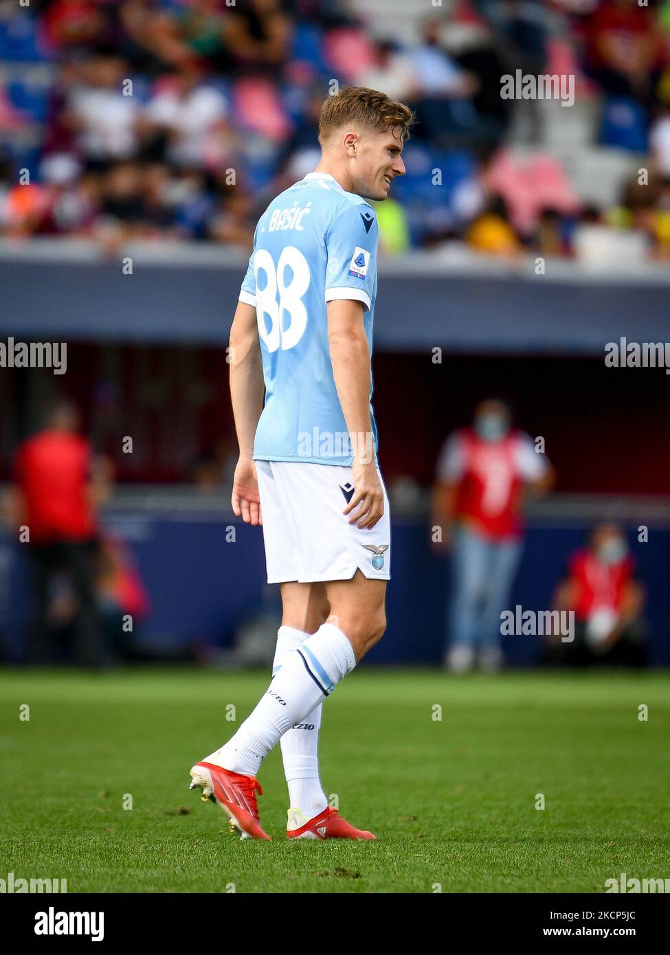 Toma Basic (Lazio) portrait during the Italian football Serie A match Bologna FC vs SS Lazio on October 03, 2021 at the Renato Dall&#39;Ara stadium in Bologna, Italy (Photo by Ettore Griffoni/LiveMedia/NurPhoto) Stock Photo