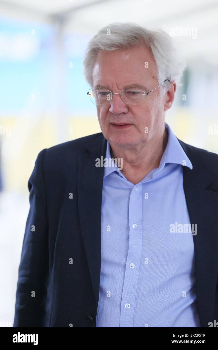 David Davis, MP for Haltemprice and Howden, and former Brexit Secretary, on day three of the Conservative Party Conference at Manchester Central, Manchester on Tuesday 5th October 2021. (Photo by MI News/NurPhoto) Stock Photo