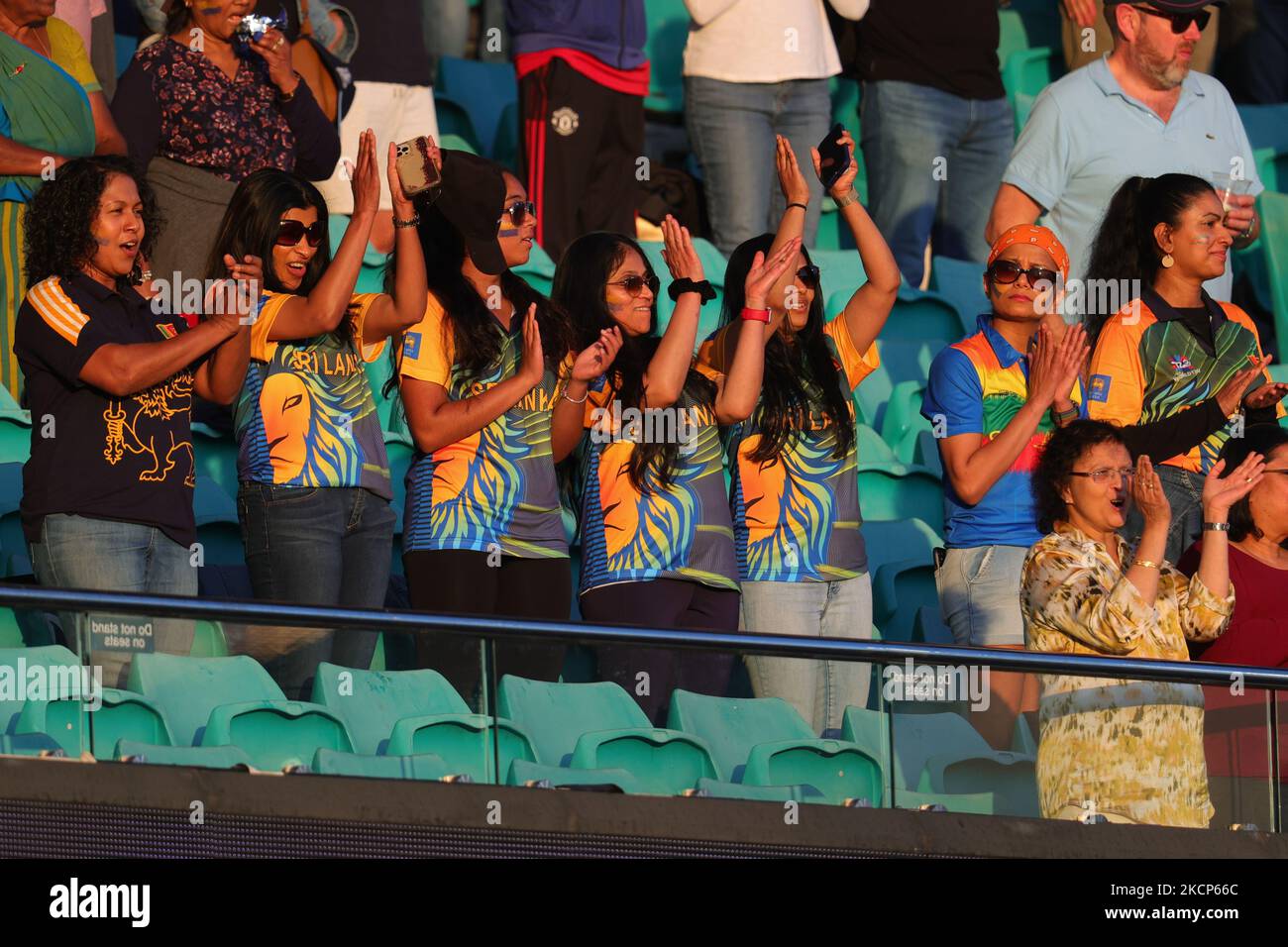Sydney, Australia. 05th Nov, 2022. Sri Lankan fans during the ICC Mens T20 World Cup 2022 match between England and Sri Lanka at Sydney Cricket Ground, Sydney, Australia on 5 November 2022. Photo by Peter Dovgan. Editorial use only, license required for commercial use. No use in betting, games or a single club/league/player publications. Credit: UK Sports Pics Ltd/Alamy Live News Stock Photo