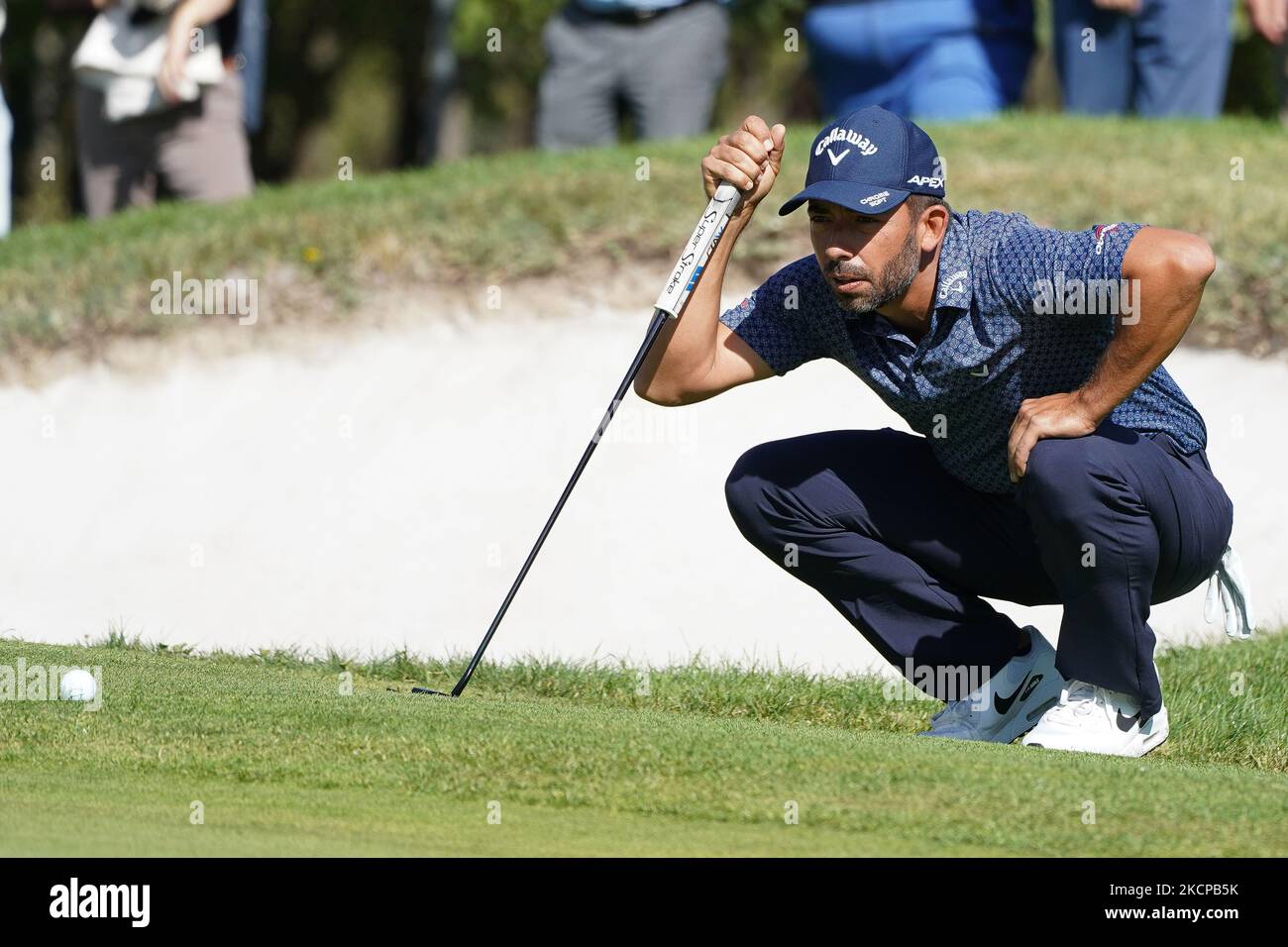 Pablo Larrazabal of Spain plays during the Acciona Open Espana of Golf, Spain Open, at Casa de Campo on October 09, 2021, in Madrid, Spain. (Photo by Oscar Gonzalez/NurPhoto) Stock Photo