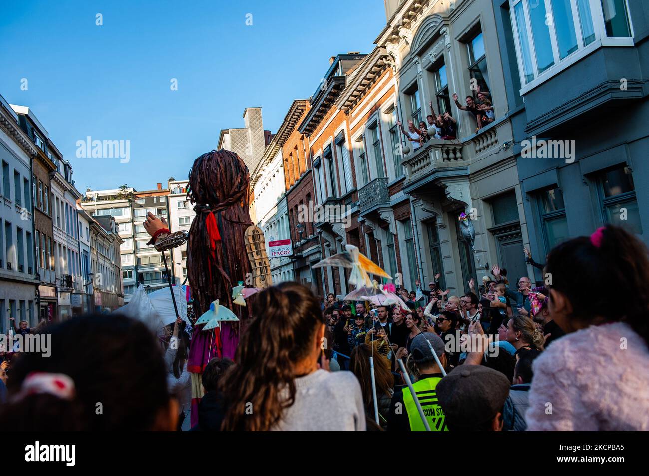 A giant puppet is currently grabbing attention across Europe to the ...