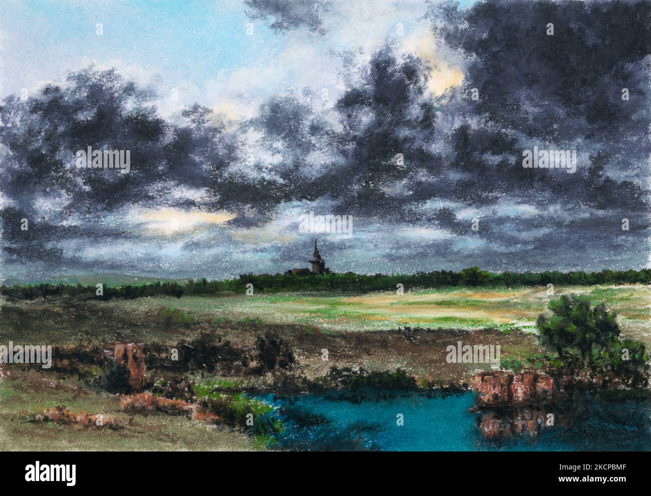Dark landscape art hi-res stock photography and images - Alamy
