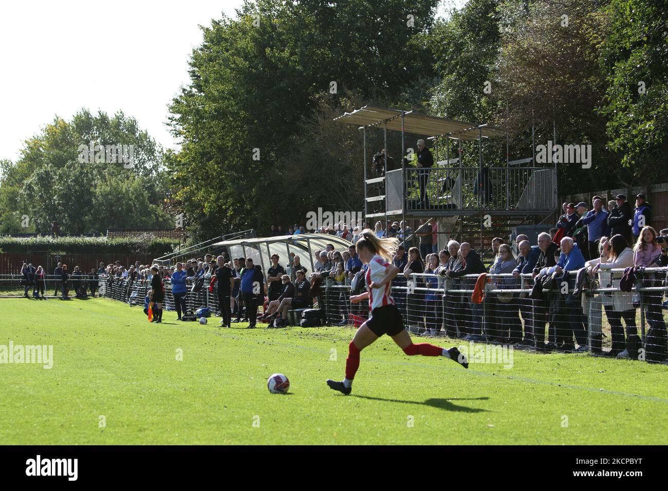 Emma Kelly of Sunderland in action during the FA Women's Championship match between Sunderland and Durham Women FC at Eppleton CW, Hetton on Sunday 10th October 2021. (Photo by Will Matthews/MI News/NurPhoto) Stock Photo