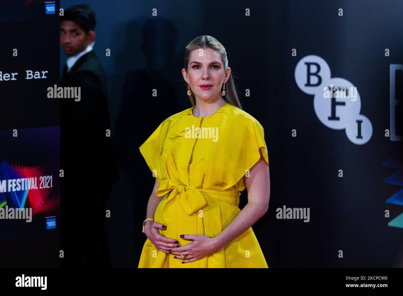 Lily Rabe attends the "The Tender Bar" Premiere during the 65th BFI
