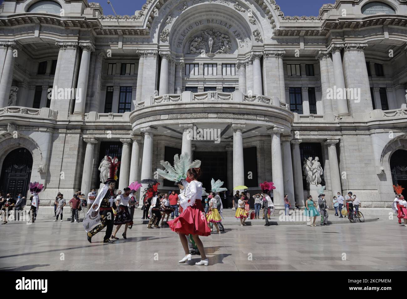 Dancers from Tlaxcala and Puebla, perform the Dance of the Huehues in