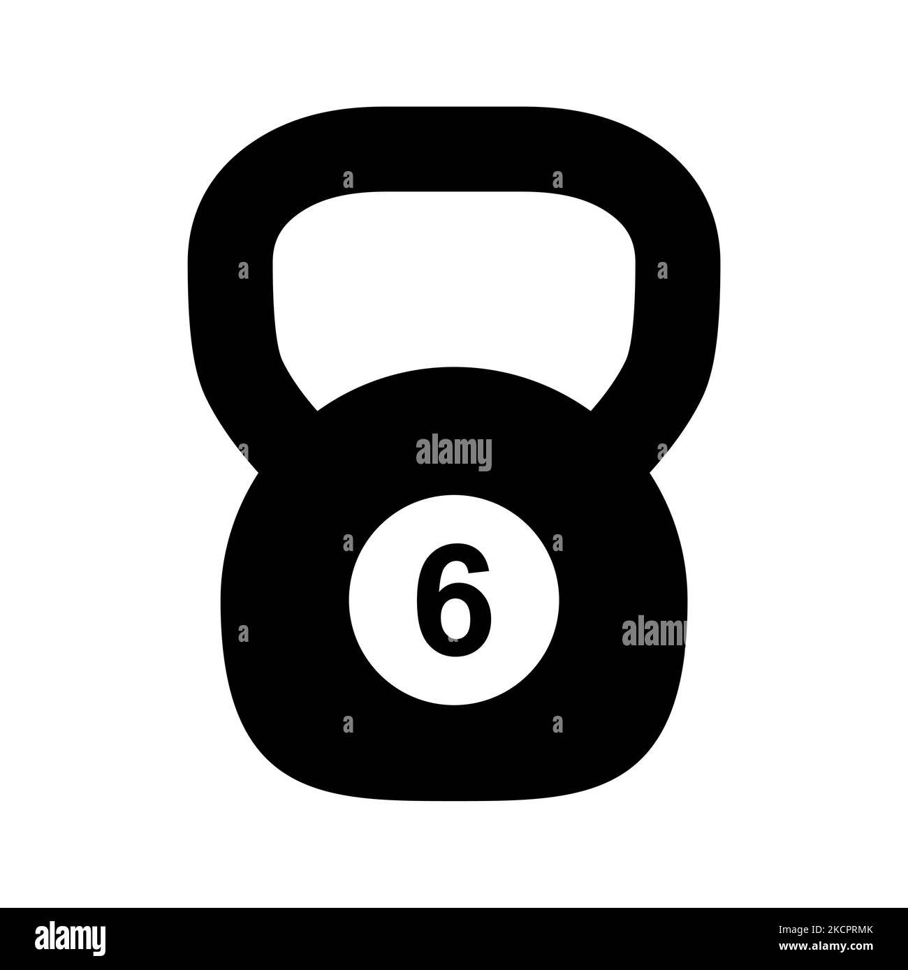 Kettlebell icon, fitness sport symbol, iron equipment vector illustration, workout heavy training web mark . Stock Vector