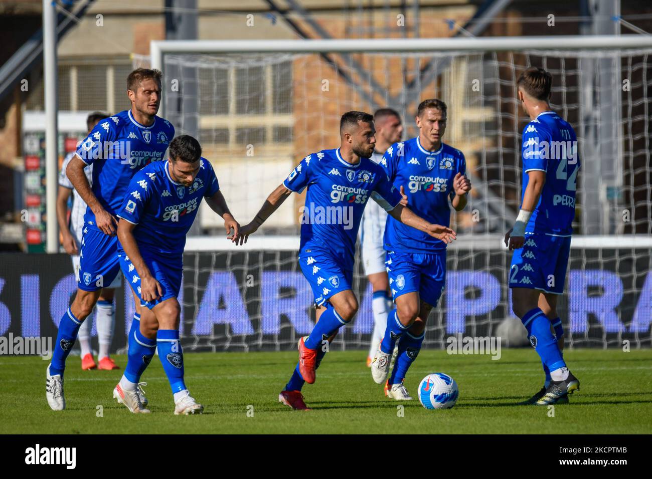 Federico Di Francesco Empoli Celebrates Teammates Editorial Stock