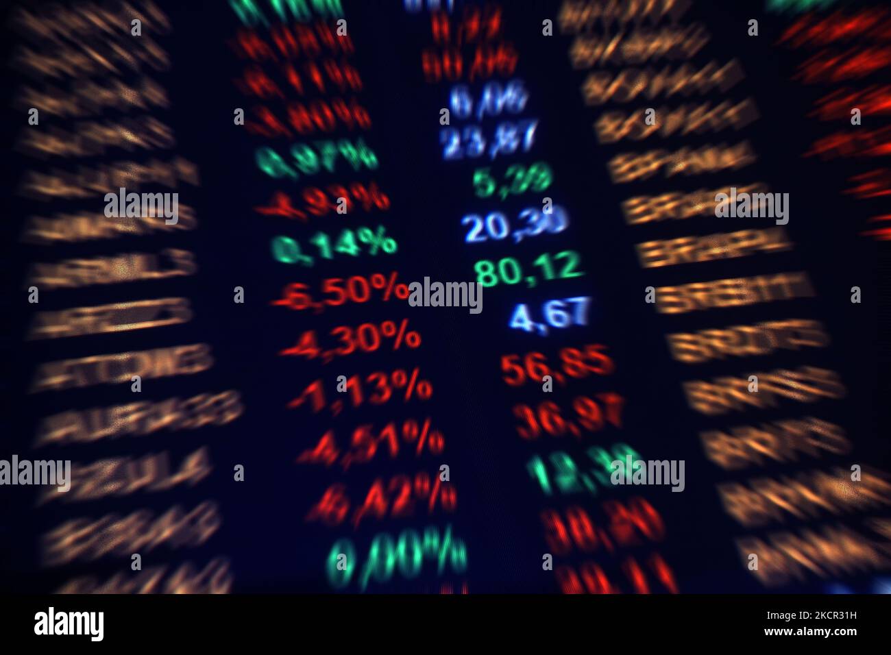 The Ibovespa, the main index of the Brazilian stock exchange, fell 3.28% this Tuesday, on October 19, 2021, in Sao Paulo, Brazil (Photo by Cris Faga/NurPhoto) Stock Photo