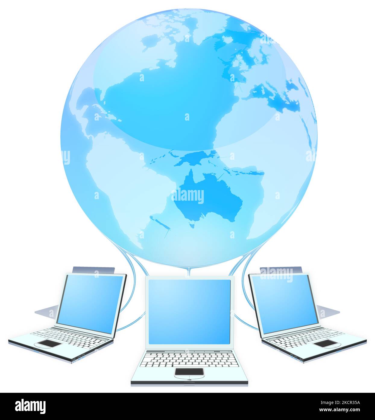 Computer Cloud Data Earth Technology Concept Stock Vector