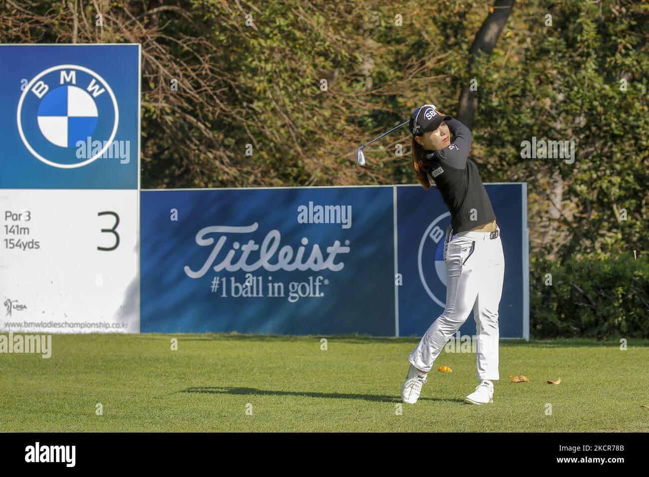 Somi Lee Of South Korea Action On The 3th Green During An BMW LADIES somi-lee-of-south-korea-action-on-the-3th-green-during-an-bmw-ladies
