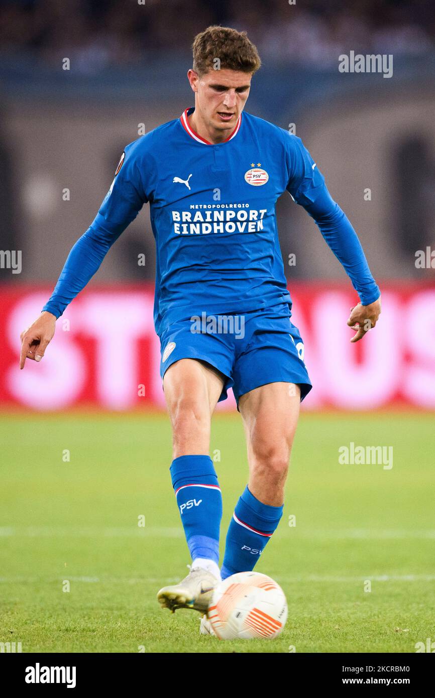Zurich, Switzerland - October 06: Guus Til of PSV passes the ball during  the UEFA Europa League group A match between FC Zürich and PSV Eindhoven at  Stadion Letzigrund on October 6,