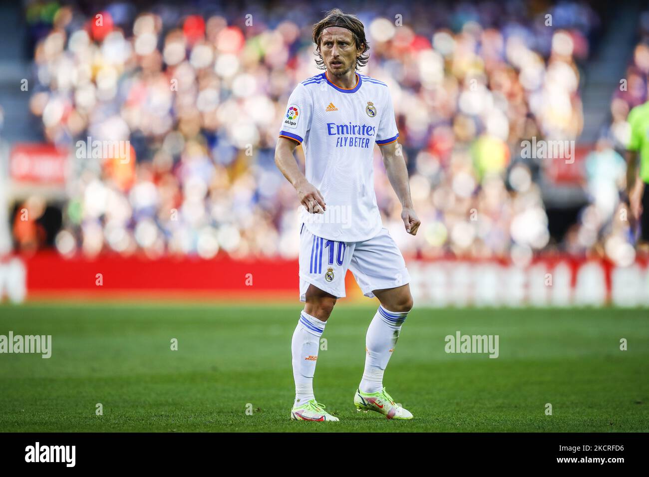 10 Luka Modric of Real Madrid during the La Liga Santader match between