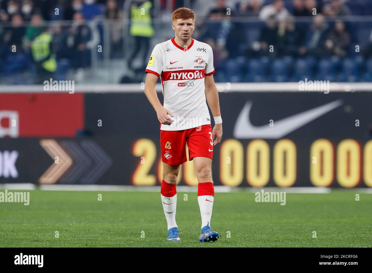 Maximiliano Caufriez of Spartak Moscow in action during the UEFA