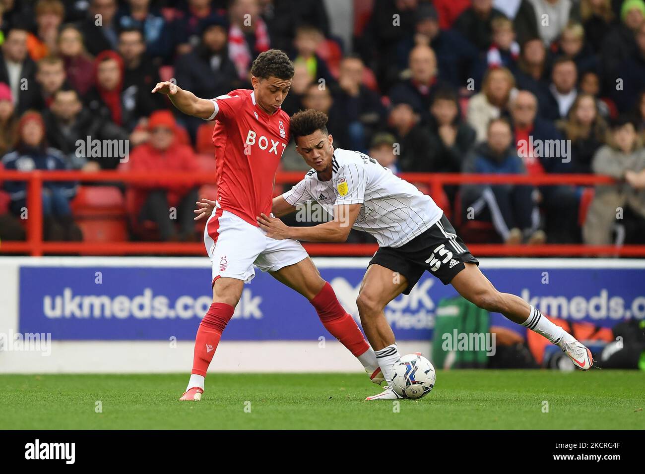 Antonee Robinson of Fulham FC battles for possession against News Photo  - Getty Images