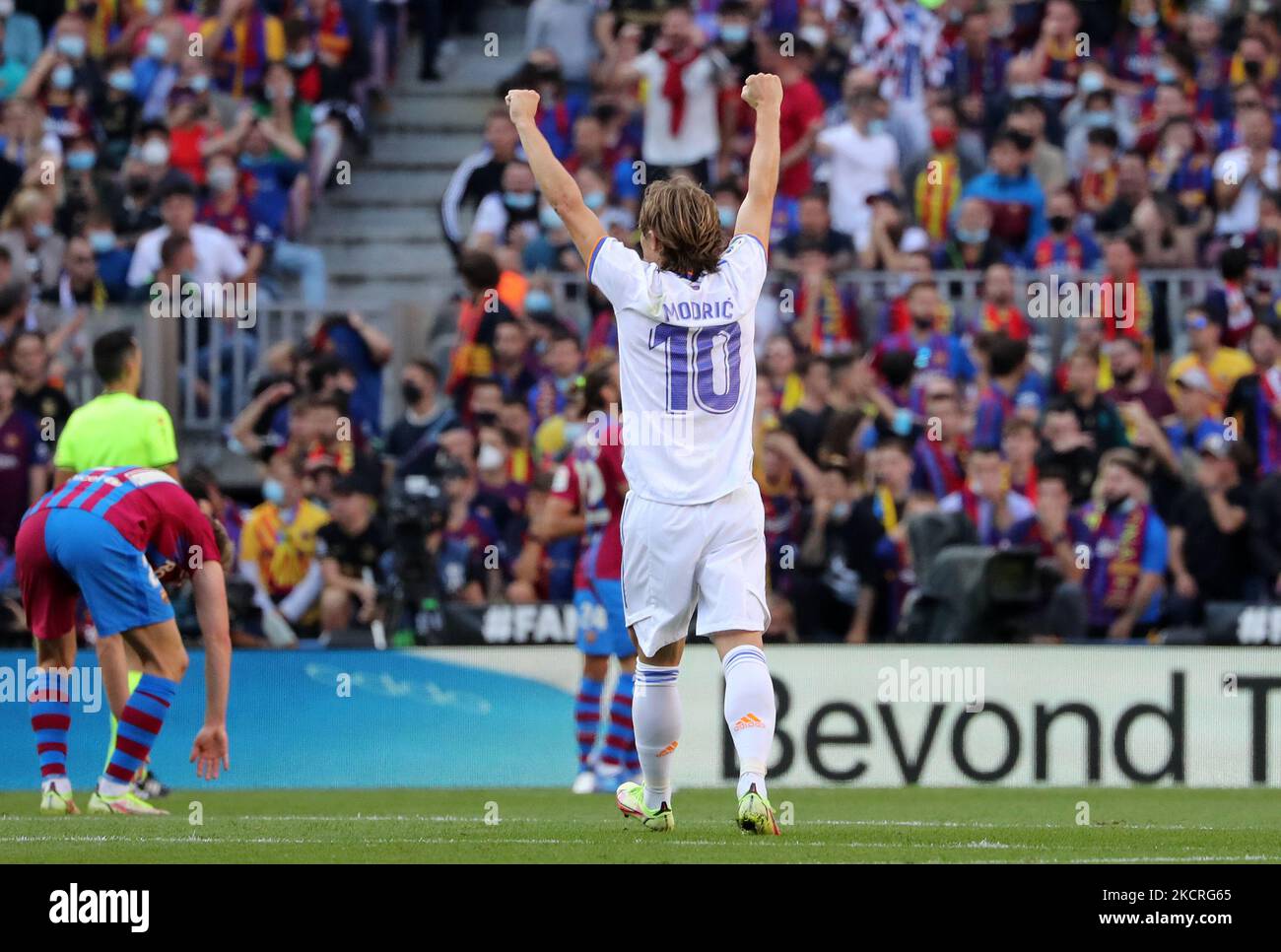 Luka Modric celebration during the match between FC Barcelona and Real