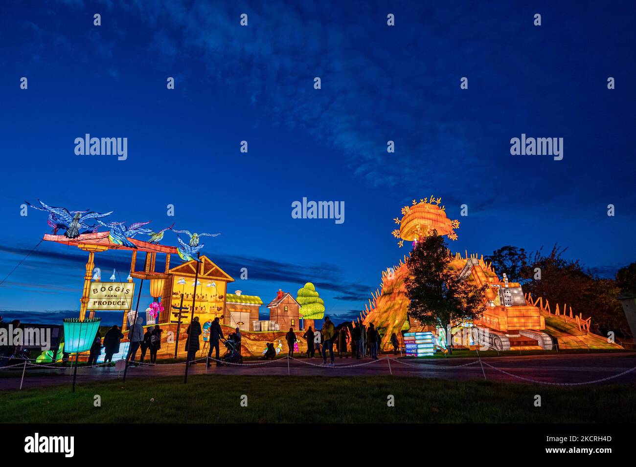 Illuminations at Longleat Festival of Light during the opening of this