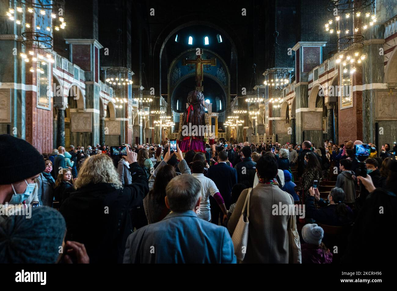 'Little Amal', a giant puppet depicting a Syrian refugee girl, arrives