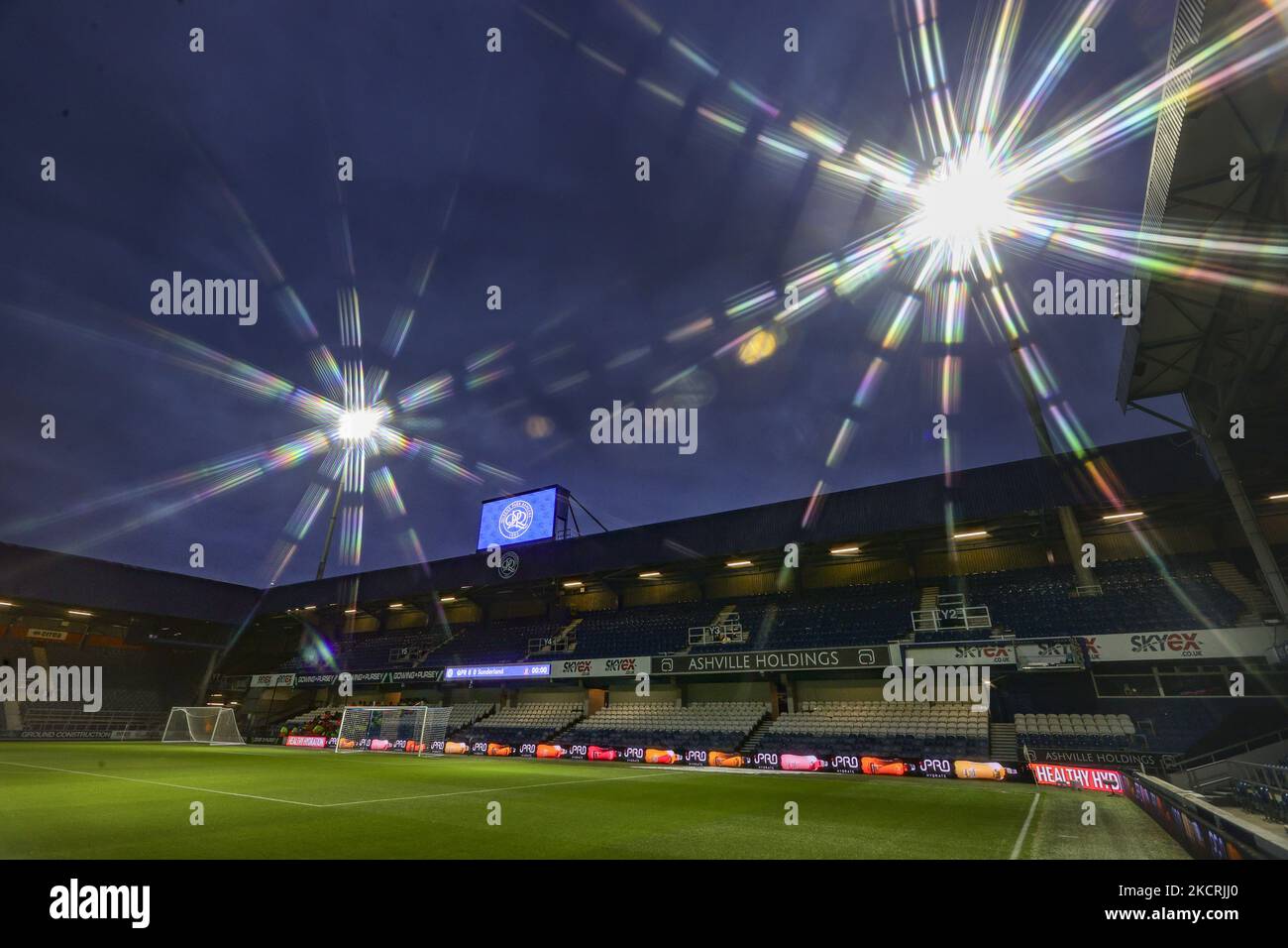 QPR Stadium before the Carabao Cup match between Queens Park Rangers and Sunderland at the Kiyan Prince Foundation Stadium., London on Tuesday 26th October 2021. (Photo by Ian Randall/MI News/NurPhoto) Stock Photo