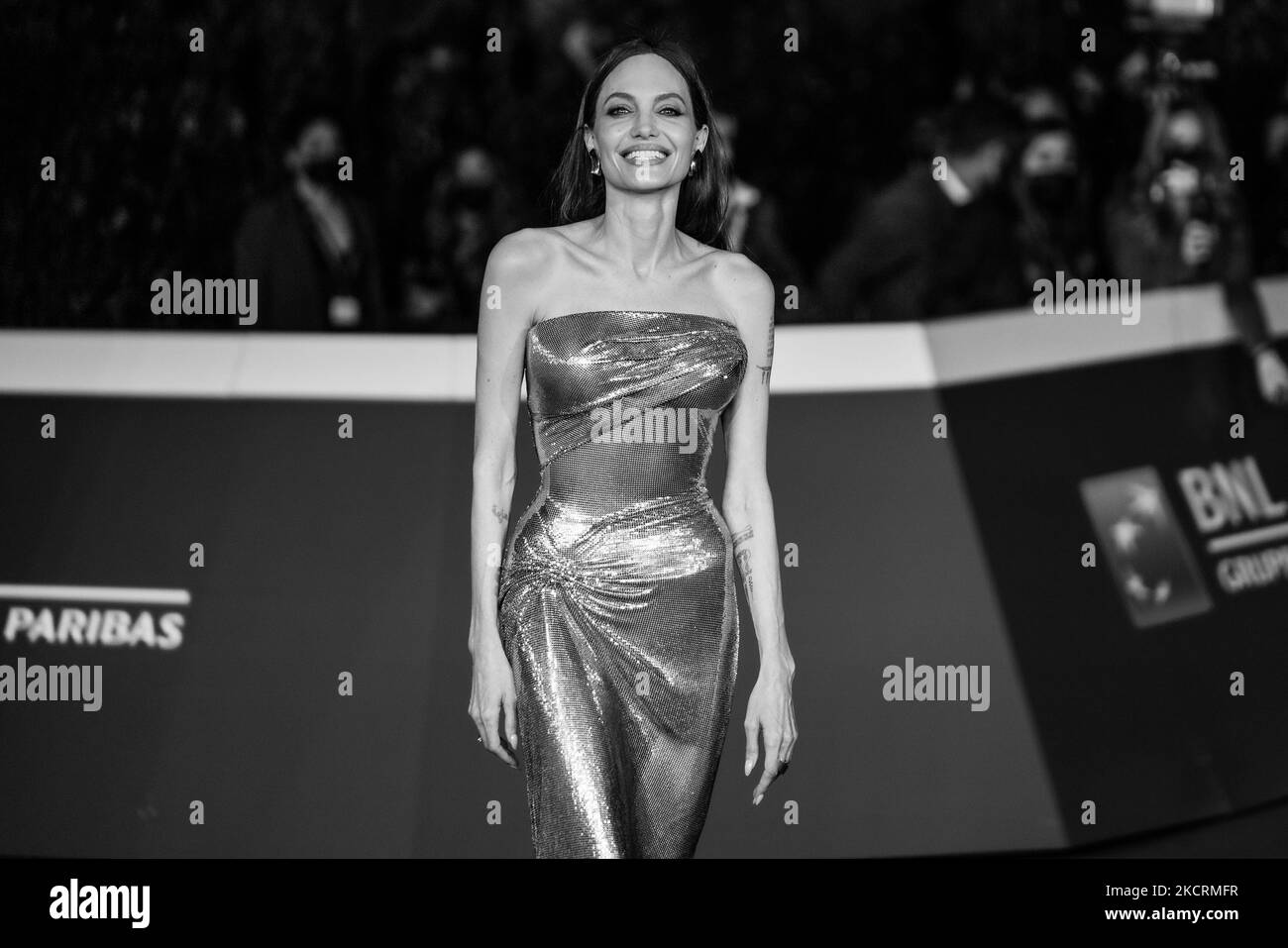 angelina jolie black strapless dress Celebrity Dress main image 1