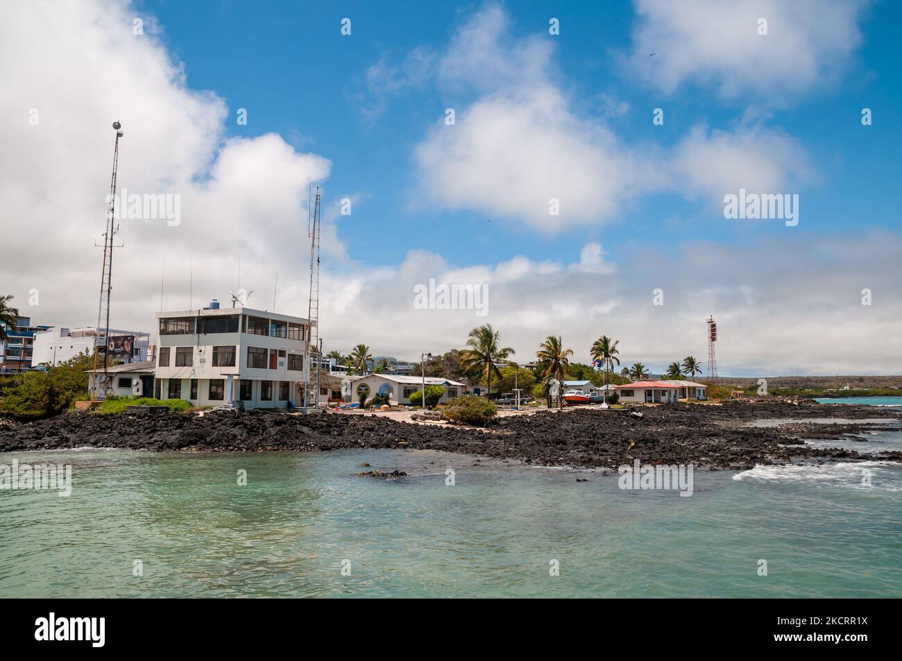 army offices, Puerto Ayora, Santa Cruz, Galapagos Stock Photo