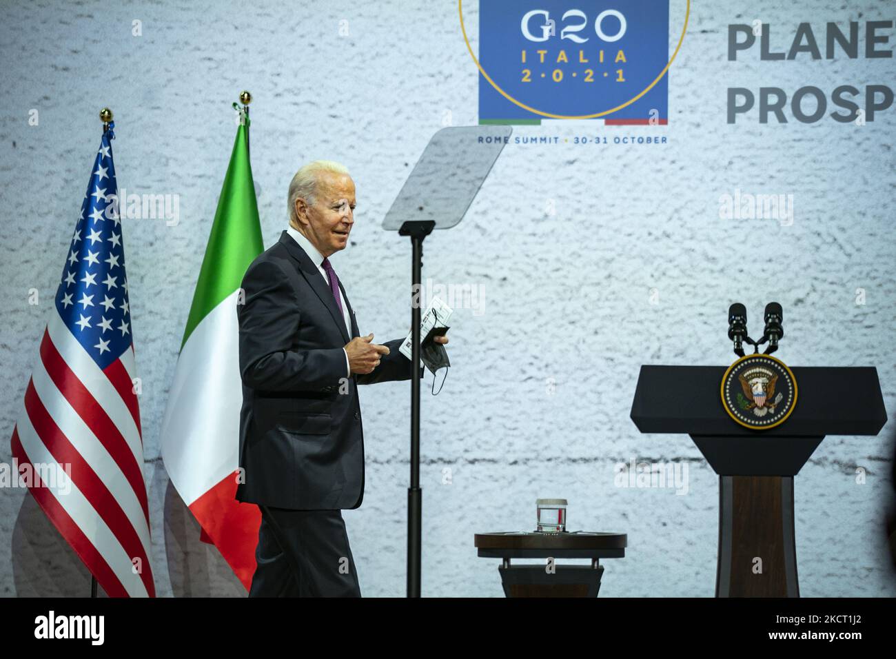 Italy G20 Joe Biden, President of the United States of America, starting his ...