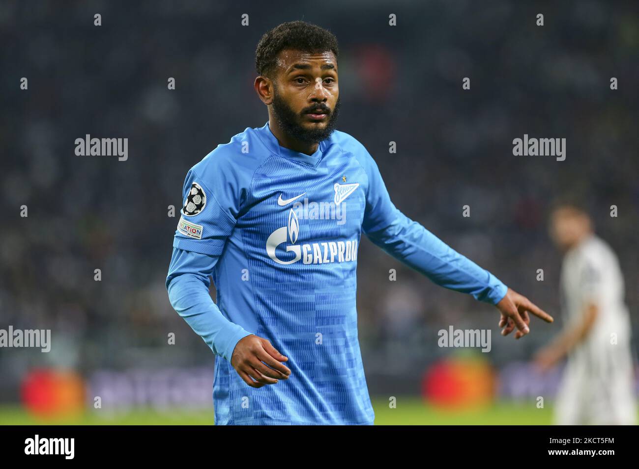 Wendel of FK Zenit Sankt-Peterburg during the UEFA Champions League match (Group H) between Juventus FC and FK Zenit Sankt-Peterburg at Allianz Stadium on November 02, 2021 in Turin, Italy. Juventus won 4-2 over Zenit. (Photo by Massimiliano Ferraro/NurPhoto) Stock Photo