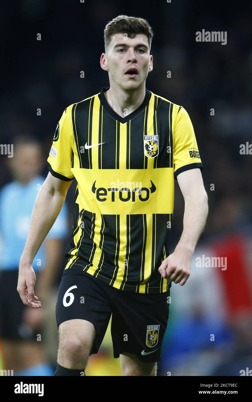 Jacob Rasmussen of SBV Vitesse (on loan from Fiorentina) during Europa Conference League Group G between Tottenham Hotspur and Vitesse at Tottenham Hotspur stadium , London, England on 04th November 2021 (Photo by Action Foto Sport/NurPhoto) Stock Photo
