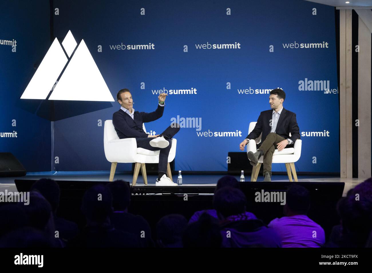 Co-CEO at N26 Maximilian Tayenthal speaks on the last day of the web summit, in Lisbon, on November 4,2021,Lisbon,Portugal (Photo by Rita Franca/NurPhoto) Stock Photo