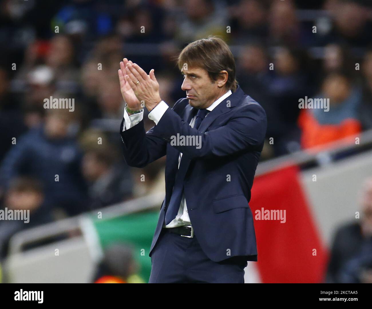 Tottenham Hotspur manager Antonio Conte during Europa Conference League Group G between Tottenham Hotspur and Vitesse at Tottenham Hotspur stadium , London, England on 04th November 2021 (Photo by Action Foto Sport/NurPhoto) Stock Photo