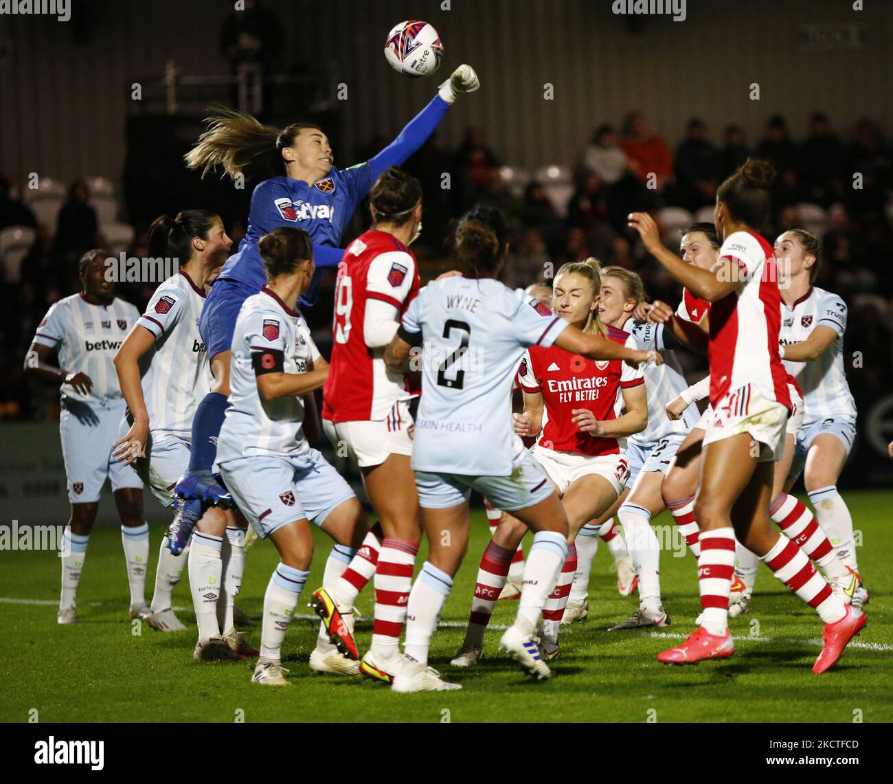 Mackenzie Arnold Of West Ham United Wfc Dark Blue During Barclays Fa