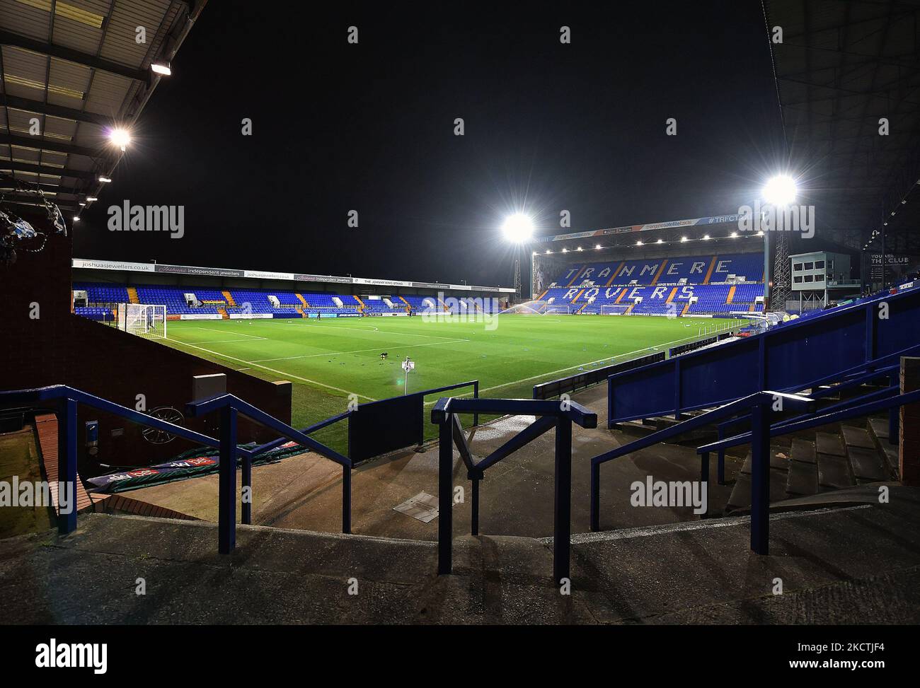 General view of Prenton Park before the EFL Trophy match between Tranmere Rovers and Oldham Athletic at Prenton Park, Birkenhead on Tuesday 9th November 2021. (Photo by Eddie Garvey/MI News/NurPhoto) Stock Photo