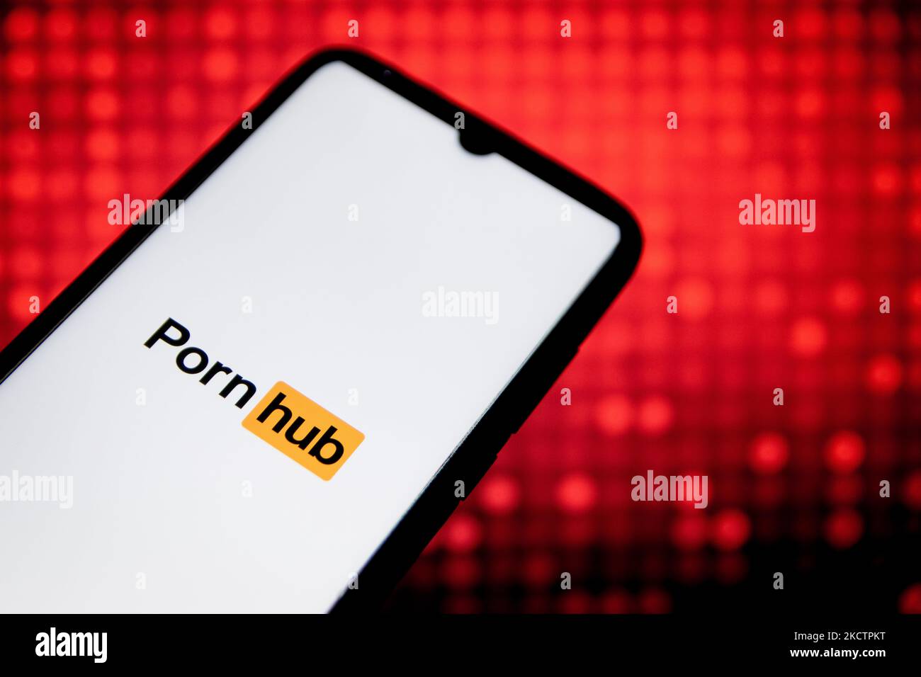 In This Photo Illustration A PornHub Logo Seen Displayed On A 