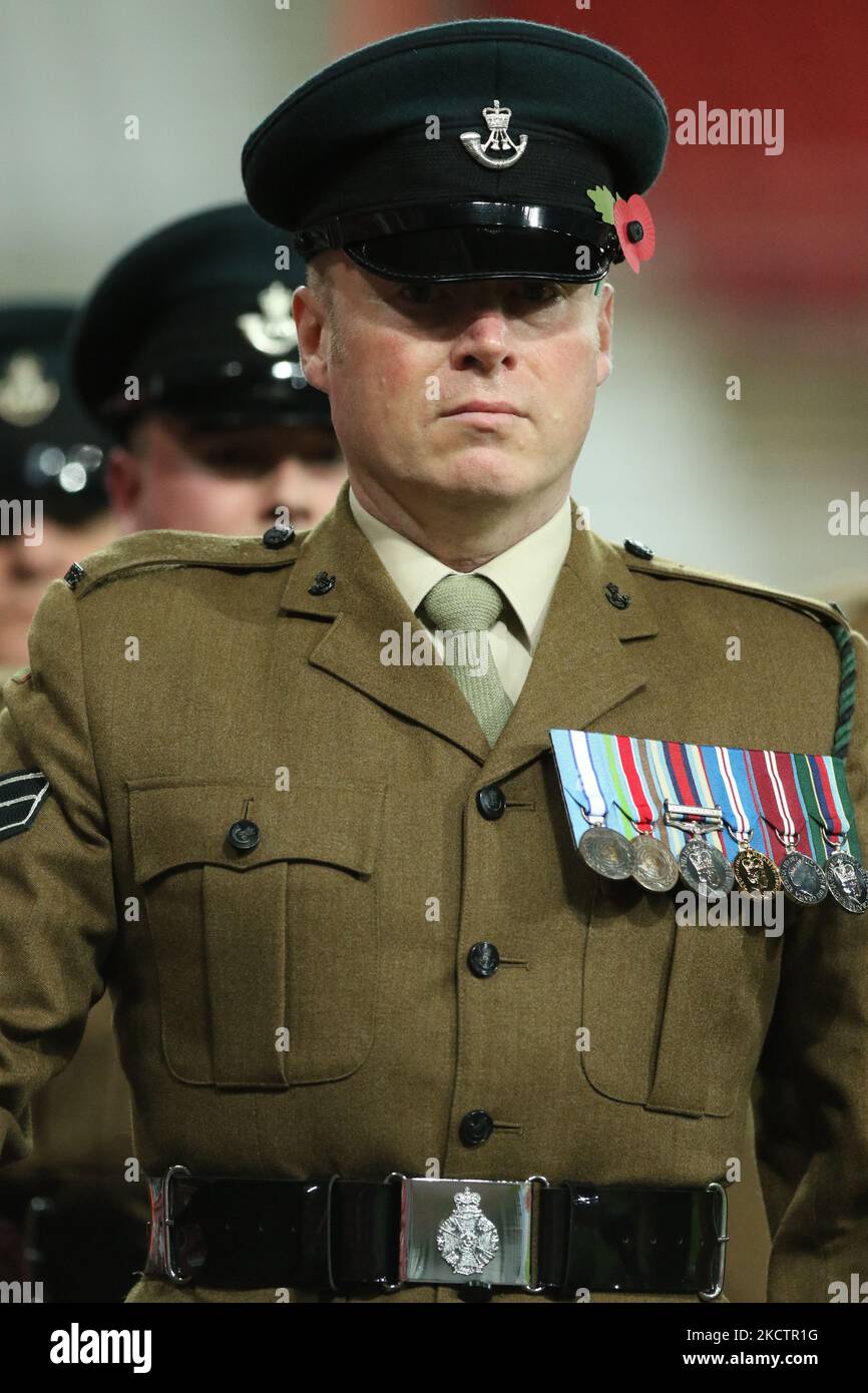 Millitary personnel perform a lap of honour ahead of rememberance day ...
