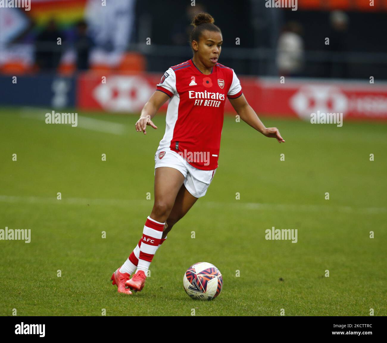 Nikka Parris of Arsenal during Barclays FA Women's Super League between Tottenham Hotspur and Arsenal at The Hive, Barnet , UK on 13th November 2021 (Photo by Action Foto Sport/NurPhoto) Stock Photo