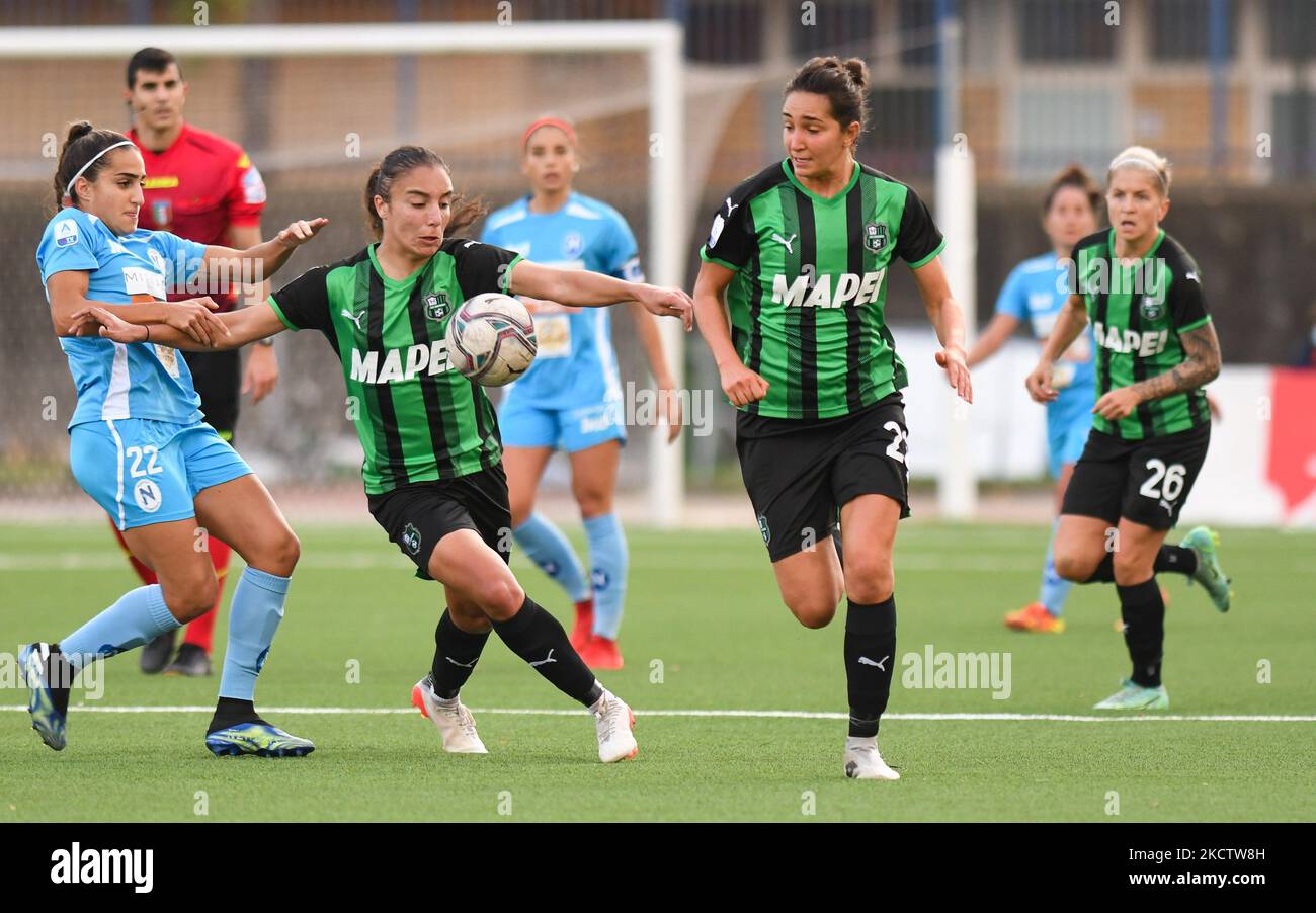 Halay Bugeja (7) US Sassuolo Calcio Femminile during the Italian Football Championship League A Women 2021/2022 match between Napoli Femminile vs US Sassuolo Calcio Femminile at the Stadium Giuseppe Piccolo (Photo by Andrea D'amico/LiveMedia/NurPhoto) Stock Photo