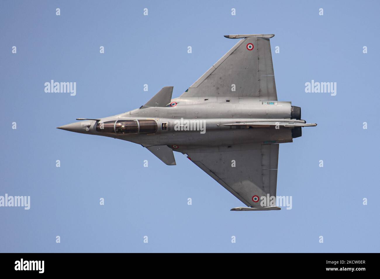 A French air force ( Armée de l'Air et de l'Espace Dassault Rafale solo ...