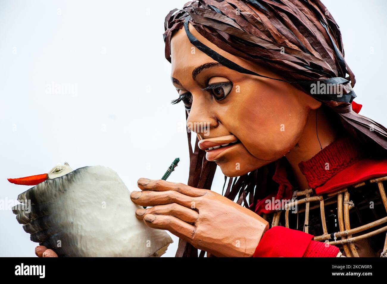 The giant puppet 'Little Amal', a nine-year-old Syrian refugee girl and ...
