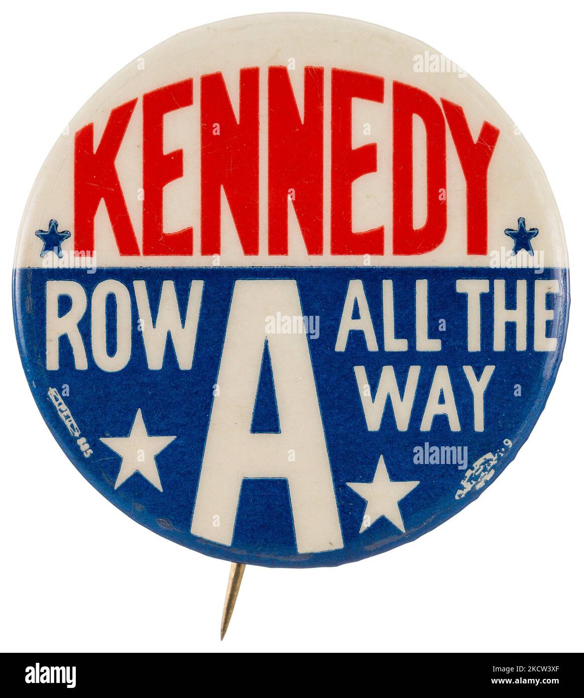 JFK John F. Kennedy New Jersey Slogan Button Kennedy Row A All