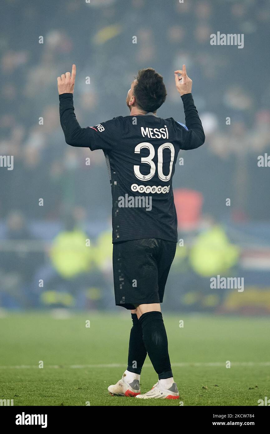Leo messi celebrates scoring the goal hi-res stock photography and ...