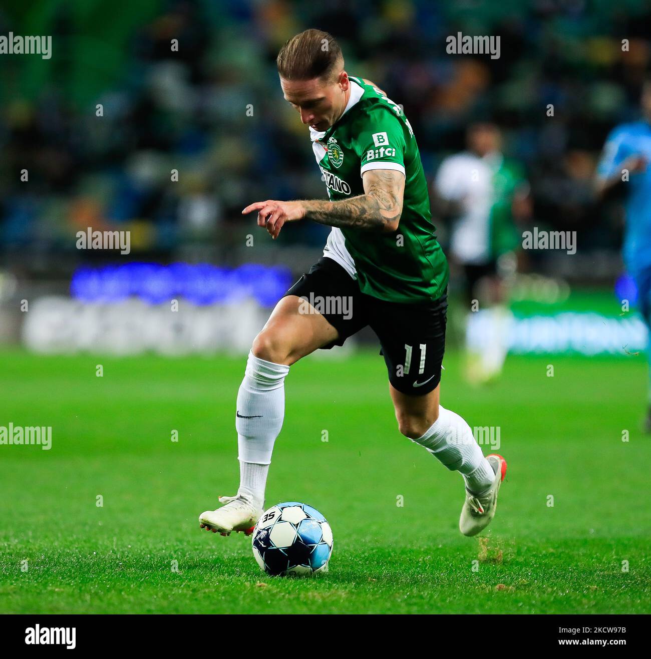 Nuno Santos of Sporting CP during the Taca de Portugal match between Sporting CP and Varzim SC at Estadio Jose Alvalade on November 18, 2021 in Lisbon, Portugal.(Photo by Paulo Nascimento/NurPhoto) Stock Photo