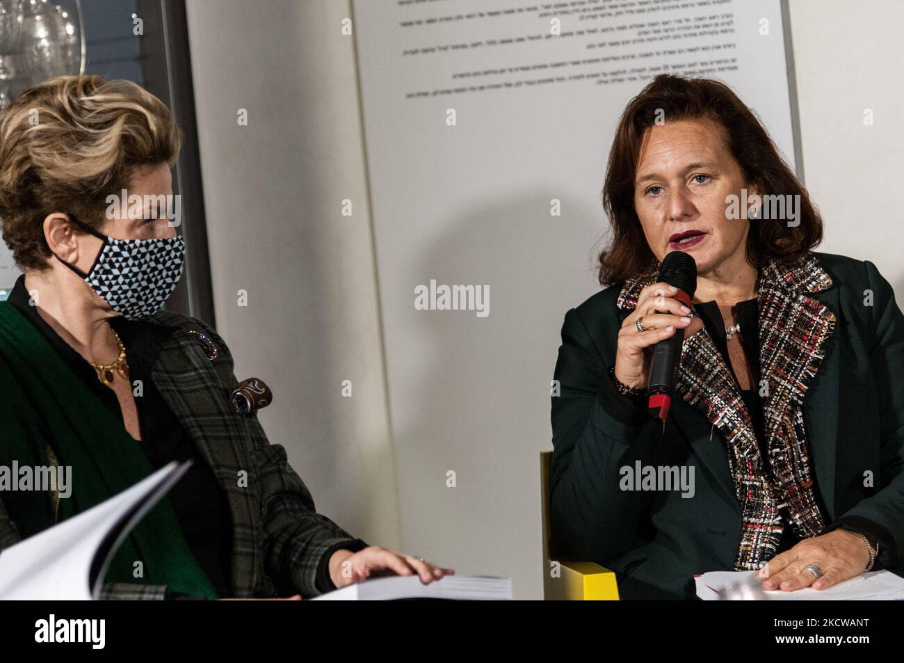 Alessandra Di Castro,Ruth Dureghello during the presentation of the ...