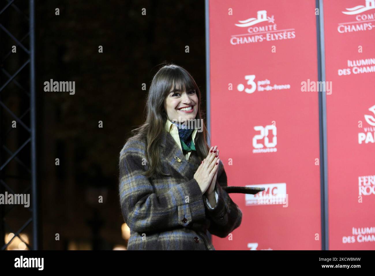 Paris, France. 21st Nov, 2021. Singer Clara Luciani kicks off the Christmas  lights on the Champs-Elysees avenue on November 21, 2021 in Paris, France  Stock Photo - Alamy