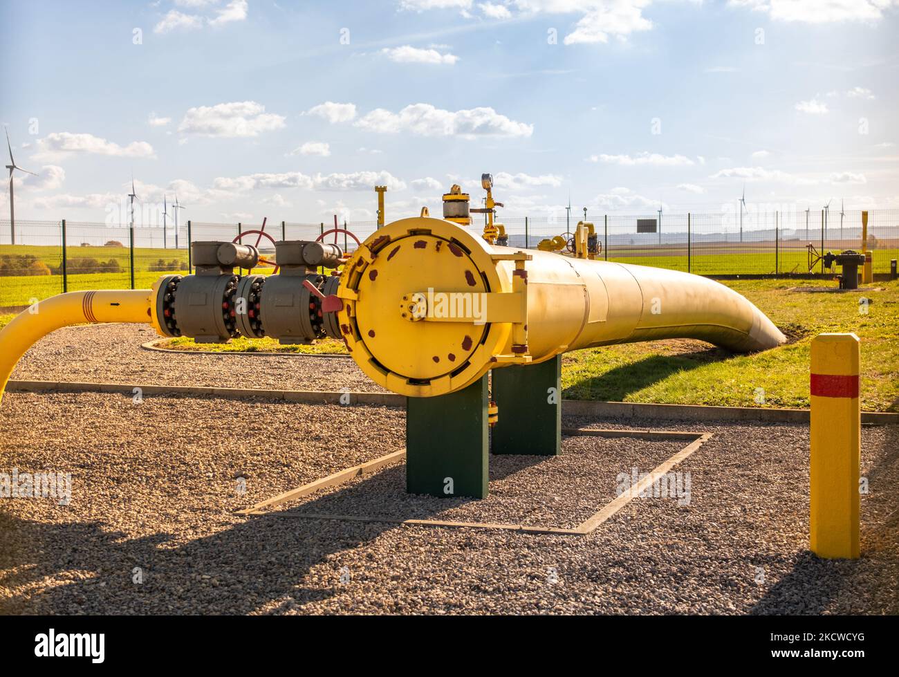 Gas line pipes, natural gas transport system. Transmission