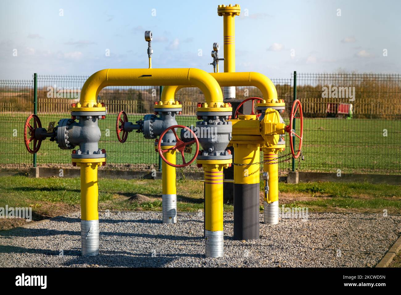 Big gas pipe natural gas transport system. Transmission