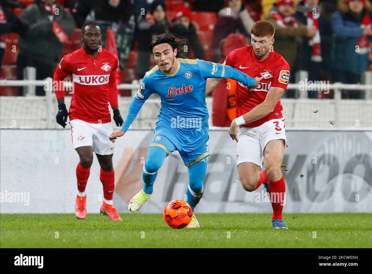 Maximiliano Caufriez of Spartak Moscow in action during the UEFA