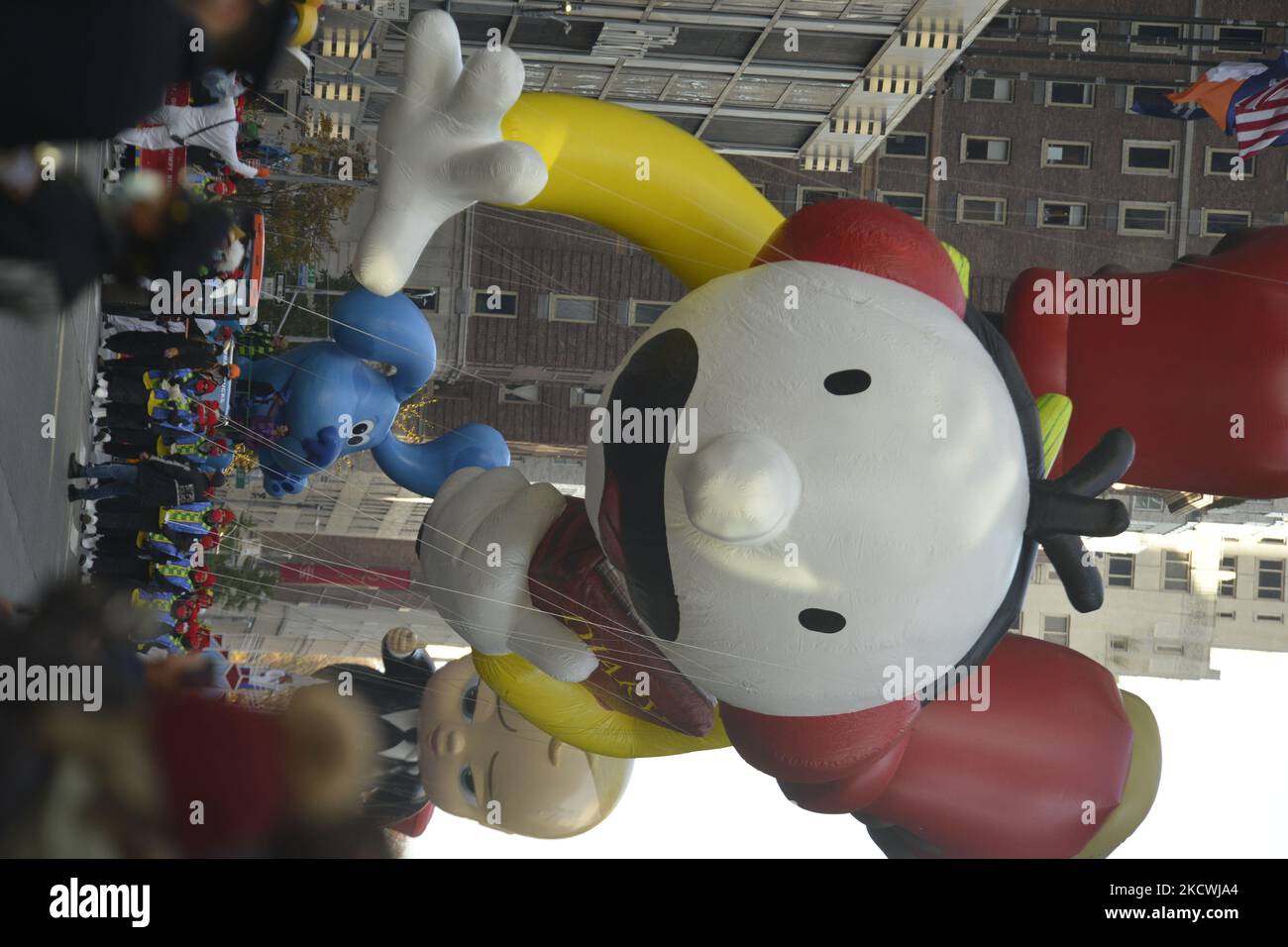 The Greg Heffley "Diary of a Wimpy Kid" balloon during the 95th Macy's
