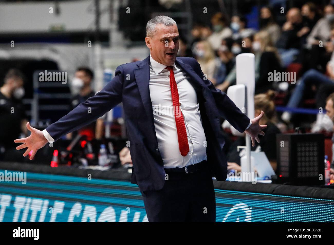 Dejan Stankovic Head coach of FK Crvena zvezda reacts during the UEFA  Champions League match at Giuseppe Meazza, Milan. Picture date: 25th  February 2021. Picture credit should read: Jonathan Moscrop/Sportimage via  PA