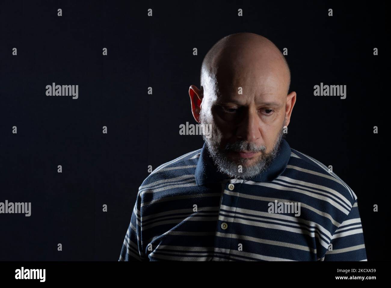 Portrait black man bald head hi-res stock photography and images - Alamy
