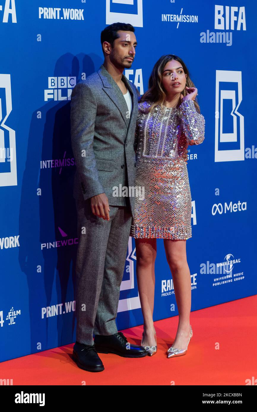 LONDON, UNITED KINGDOM - DECEMBER 05, 2021: Riz Ahmed and Fatima ...