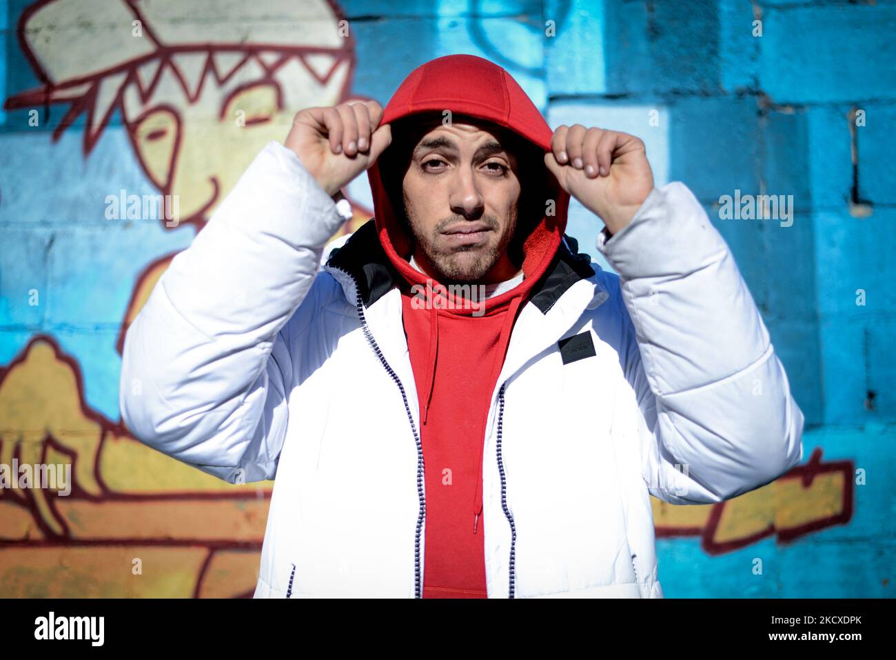 Italian rapper Shame (Aka Fabio Errico) poses for the photo call in ...